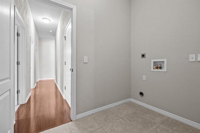 2750 NW 143rd Way, Newberry, FL 32669 - washroom featuring hookup for an electric dryer, hookup for a washing machine, and light tile patterned floors