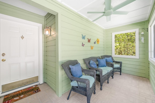 4705 SW 80th Ter, Gainesville, FL 32608 - sunroom / solarium featuring a ceiling fan