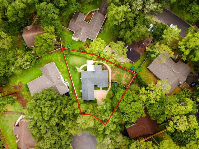 4705 SW 80th Ter, Gainesville, FL 32608 - aerial view of property and surrounding area with property parcel outlined