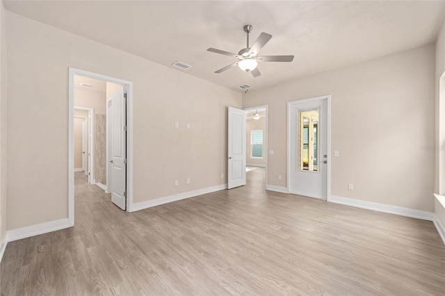 1080 NW 132nd Blvd, Newberry, FL 32669 - spare room featuring ceiling fan and light wood finished floors