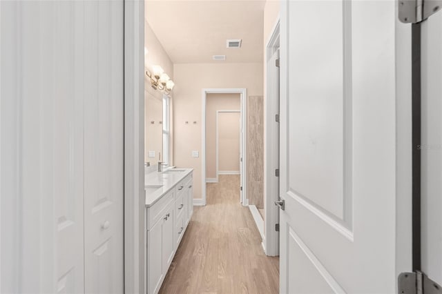 1080 NW 132nd Blvd, Newberry, FL 32669 - bathroom featuring double vanity and wood finished floors