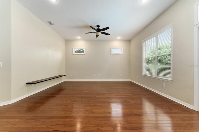 8650 SW 26th Ln, Gainesville, FL 32608 - unfurnished room featuring a ceiling fan, hardwood / wood-style floors, and recessed lighting