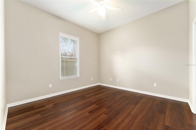 8650 SW 26th Ln, Gainesville, FL 32608 - spare room with dark wood-style floors and a ceiling fan