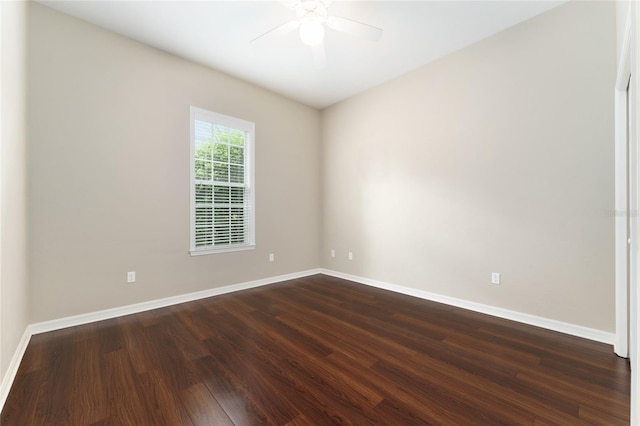 8650 SW 26th Ln, Gainesville, FL 32608 - unfurnished room featuring dark wood-style flooring and a ceiling fan