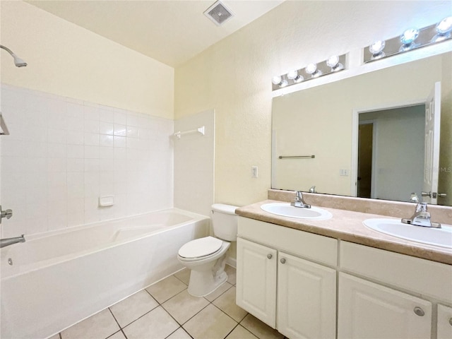 4877 NW 42nd Rd Unit 106, Gainesville, FL 32606 - full bath featuring tile patterned floors, double vanity, and shower / tub combination