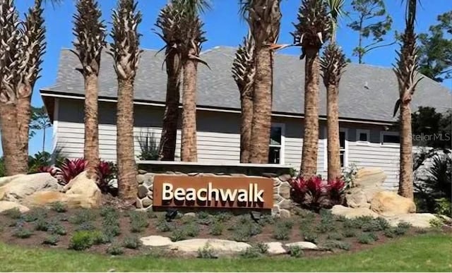 view of community sign