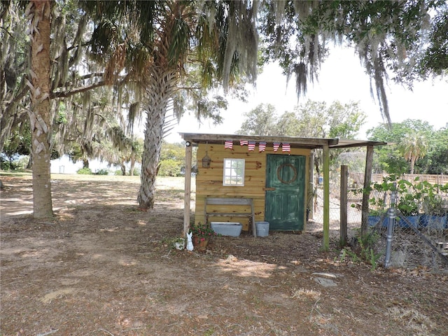 view of outdoor structure