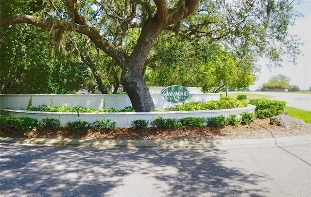 view of community sign