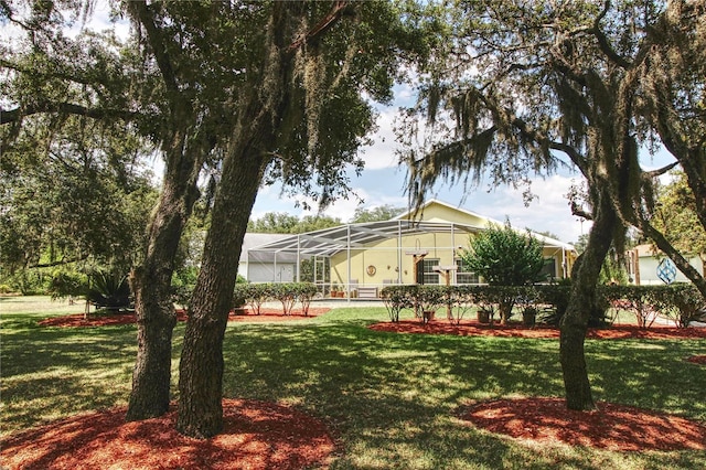 view of community with a yard