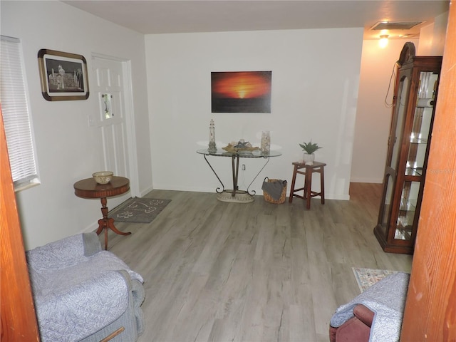 interior space featuring light wood-type flooring