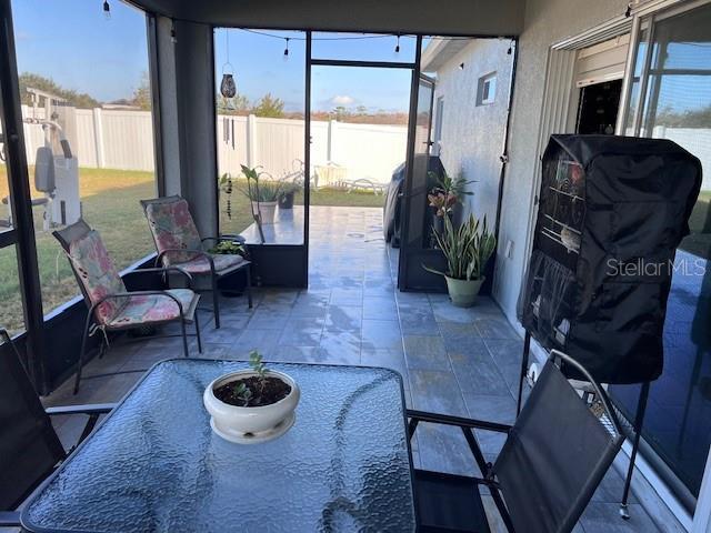 view of sunroom