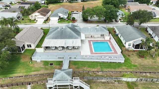 aerial view featuring a residential view