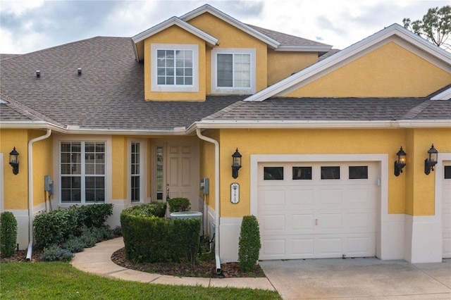 view of front of home featuring a garage