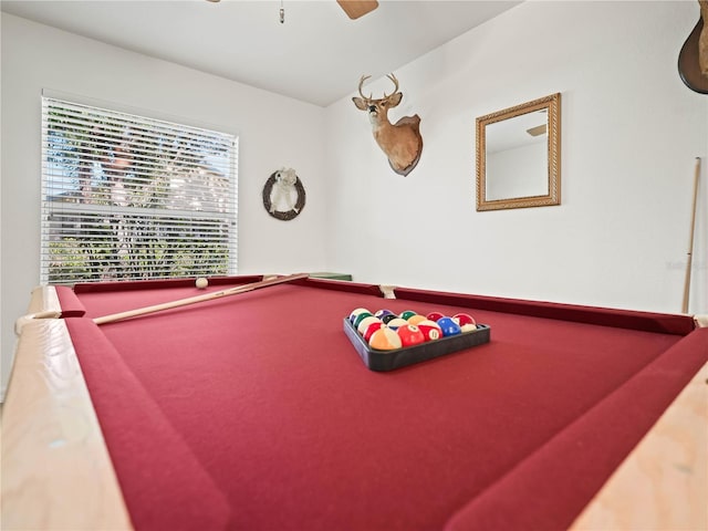 341 Lake Suzanne Dr, Lake Wales, FL 33859 - recreation room with pool table and ceiling fan