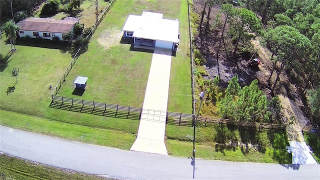 drone / aerial view featuring a rural view