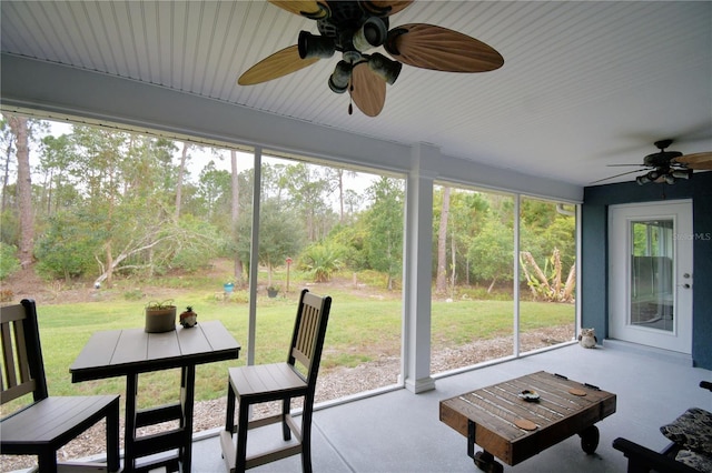 sunroom featuring a healthy amount of sunlight