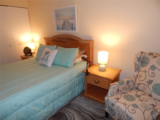 bedroom featuring a closet