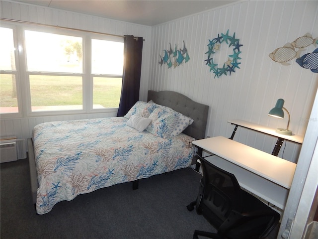 bedroom featuring carpet