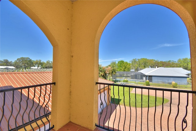 balcony featuring a residential view