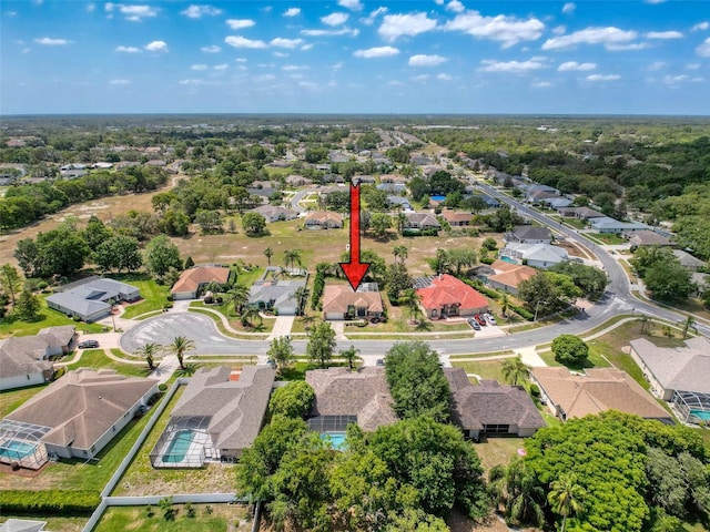 bird's eye view featuring a residential view