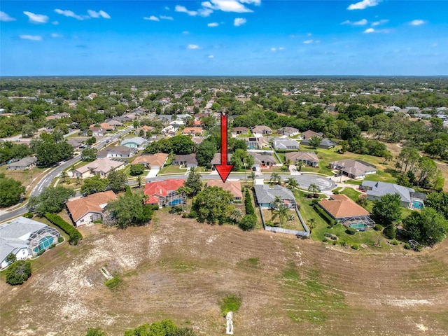 aerial view with a residential view