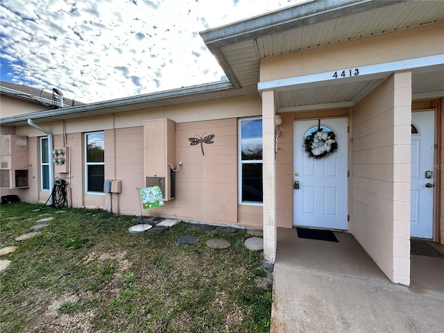 view of doorway to property