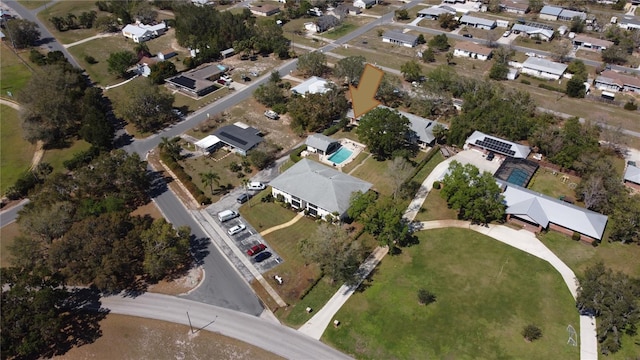 drone / aerial view with a residential view