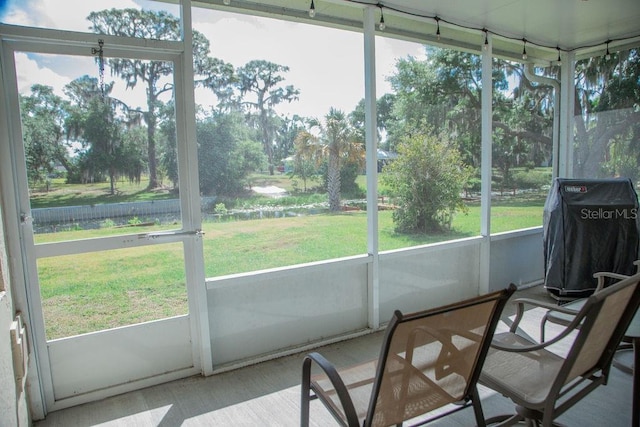 view of sunroom
