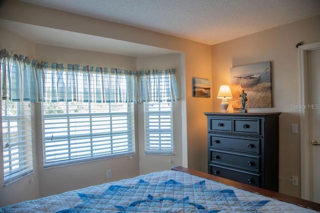 bedroom featuring a textured ceiling
