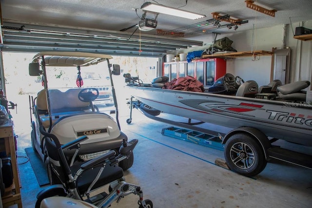 garage featuring a garage door opener