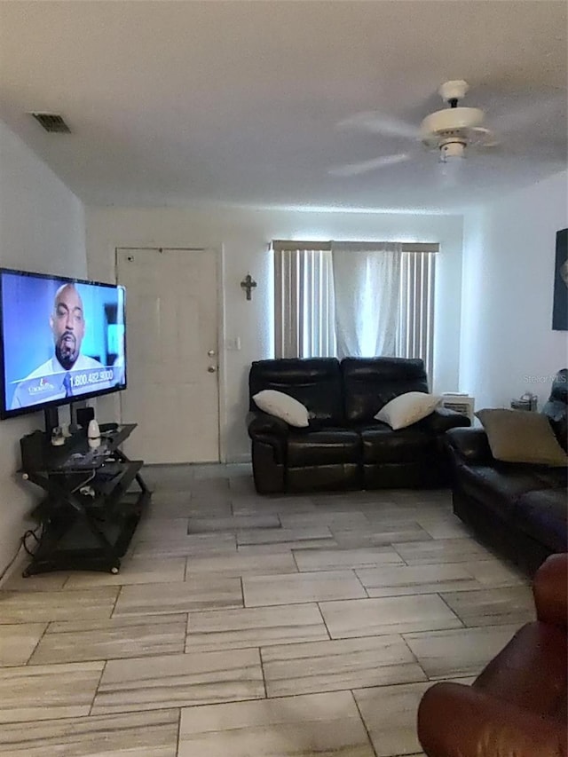 1402 Thousand Roses Dr W Unit 1402, Lake Wales, FL 33853 - living room featuring ceiling fan