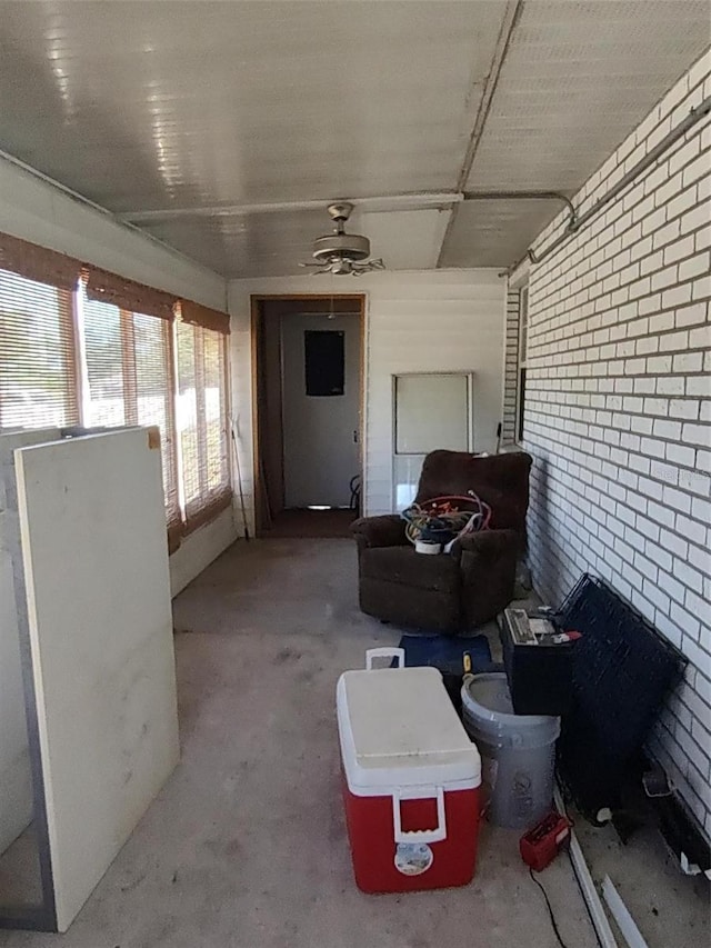 1402 Thousand Roses Dr W Unit 1402, Lake Wales, FL 33853 - sunroom / solarium featuring a ceiling fan