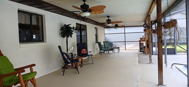 view of sunroom