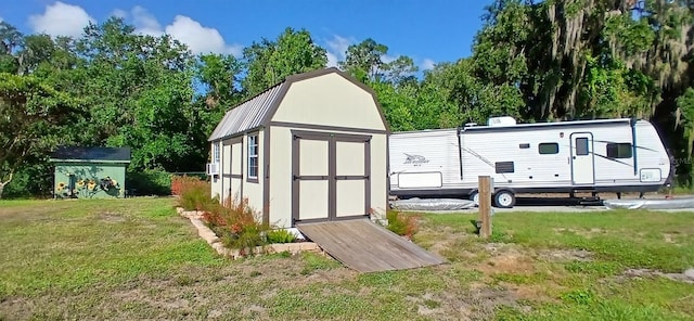 view of shed