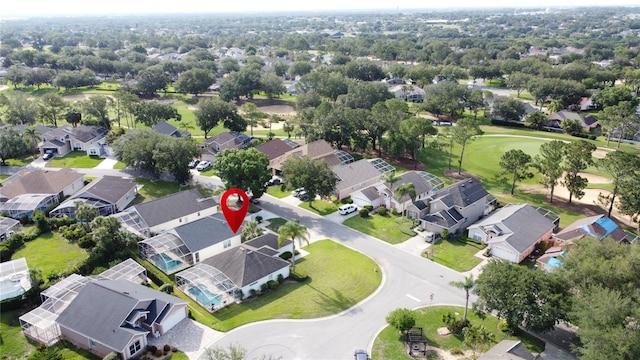 2200 Mallory Cir, Haines City, FL 33844 - aerial view of property and surrounding area with nearby suburban area