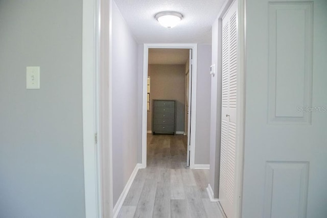 130 E Johnson Ave Unit 206, Lake Wales, FL 33853 - corridor featuring light wood finished floors, a textured ceiling, and baseboards