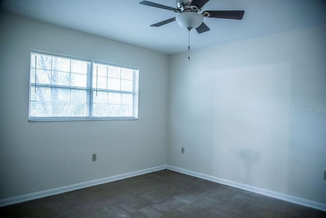 4725 Kayworth Rd, Lake Wales, FL 33898 - spare room featuring baseboards and ceiling fan