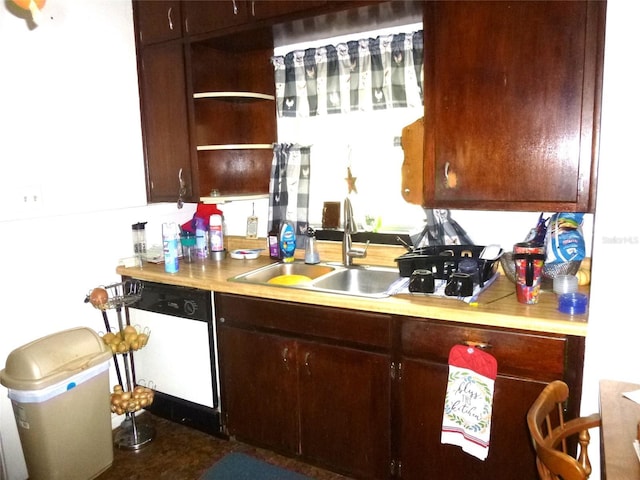 302 S Palm Ave, Frostproof, FL 33843 - kitchen featuring a sink, light countertops, and open shelves