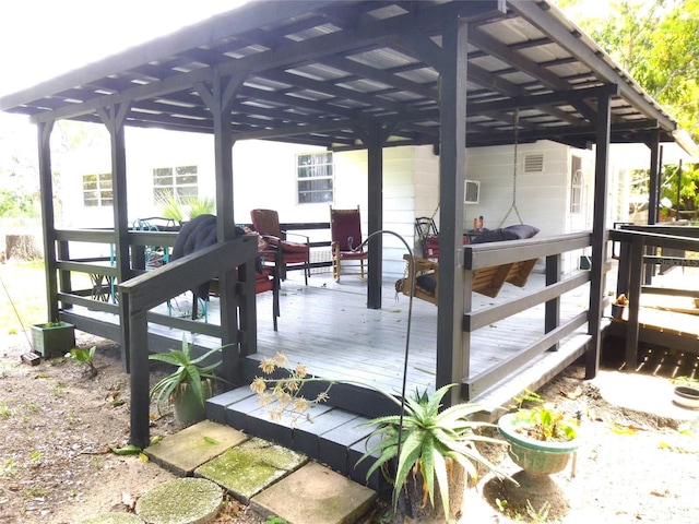 302 S Palm Ave, Frostproof, FL 33843 - dock featuring a wooden deck