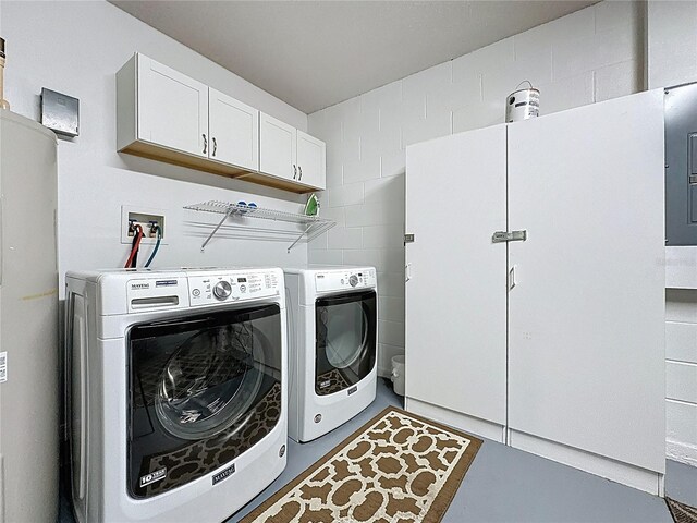 2696 Hemingway Ave, Haines City, FL 33844 - laundry room with cabinet space, independent washer and dryer, and water heater