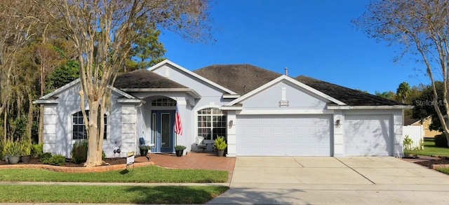 ranch-style house with a garage