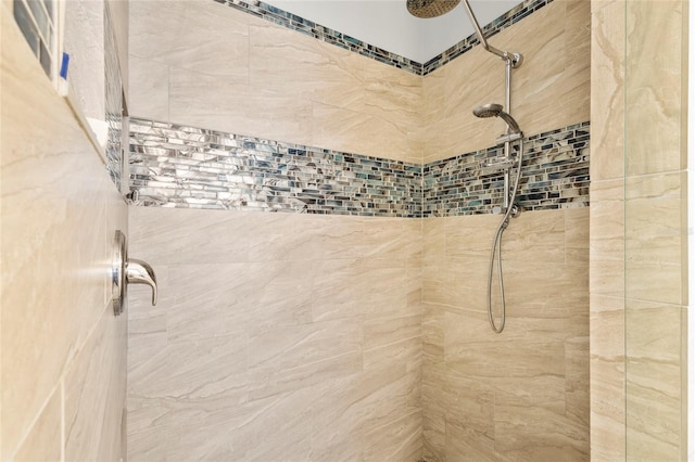 details with tiled shower