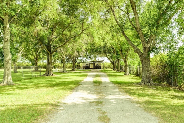 surrounding community with a yard