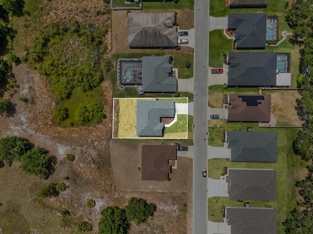 drone / aerial view featuring a residential view