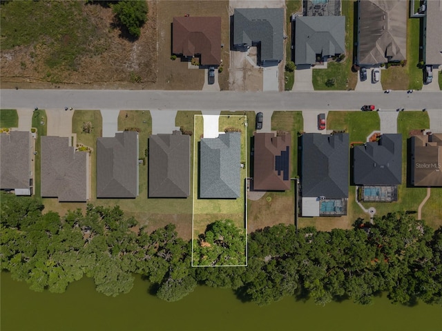 bird's eye view with a residential view