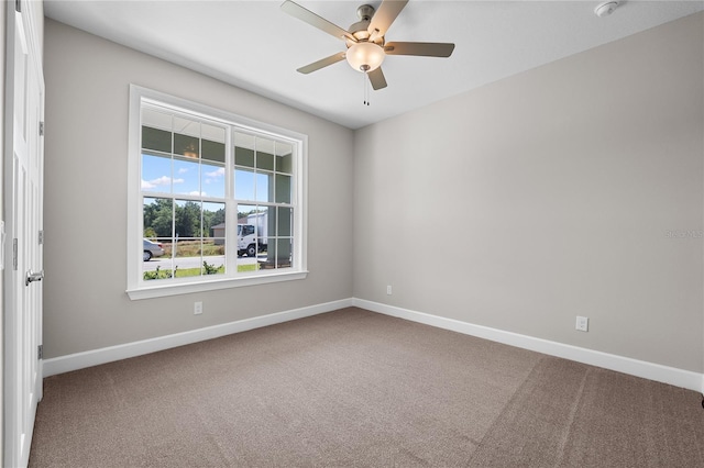 4537 Fairway Oaks Dr, Mulberry, FL 33860 - carpeted empty room with baseboards and ceiling fan