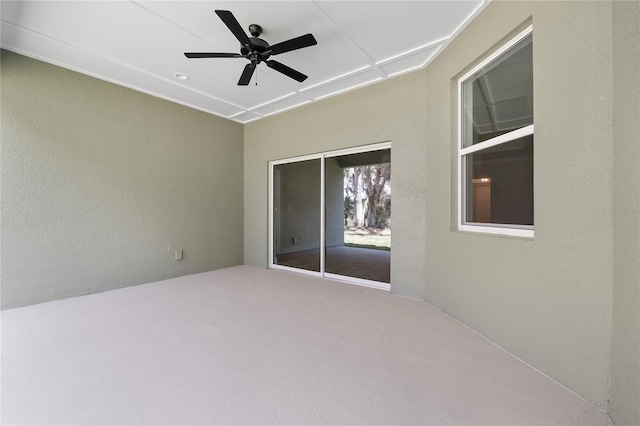 4537 Fairway Oaks Dr, Mulberry, FL 33860 - carpeted empty room featuring a ceiling fan