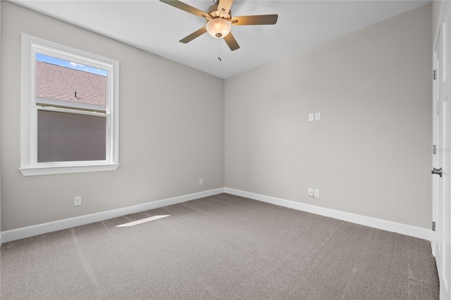 4537 Fairway Oaks Dr, Mulberry, FL 33860 - unfurnished room with ceiling fan, baseboards, and carpet floors