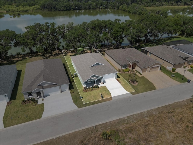4537 Fairway Oaks Dr, Mulberry, FL 33860 - bird's eye view with a water view