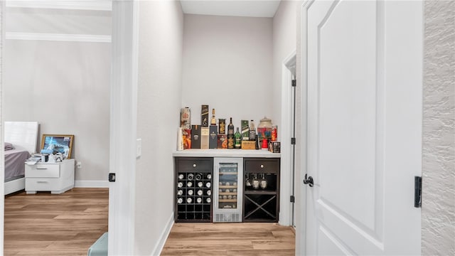 interior space with light hardwood / wood-style floors